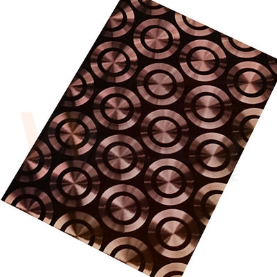 chất lượng  Rose Gold Decorative Stainless Steel Sheet Metal PVD Color CD Polishing 3D Laser Cold Rolled nhà máy sản xuất