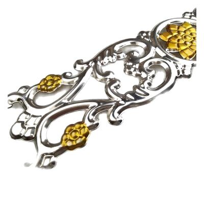 chất lượng  Customizable Stainless Steel Decorative Scrolls & Floral Ornaments with Polished Silver Finish for Architectural Metalwork nhà máy sản xuất