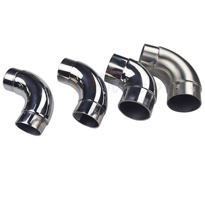 chất lượng  Custom Surface Finish 201/304/316 Grade Stainless Steel Elbow Handrail Tube Connector in Metric and Inch Sizes nhà máy sản xuất