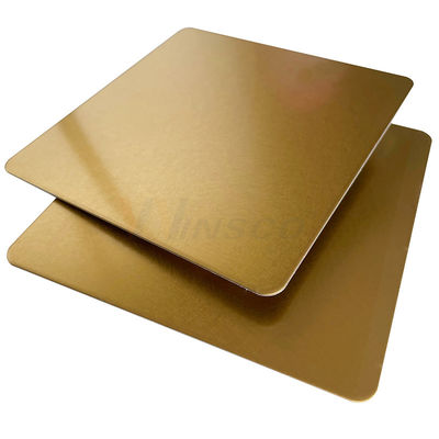 Tấm trang trí bằng thép không gỉ bề mặt thang máy bằng vàng titan rung