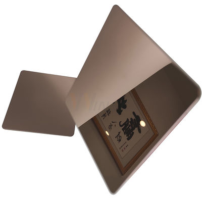 Antique 316l Super Mirror Tấm thép không gỉ Màu đồng với lớp SS 201 304 316