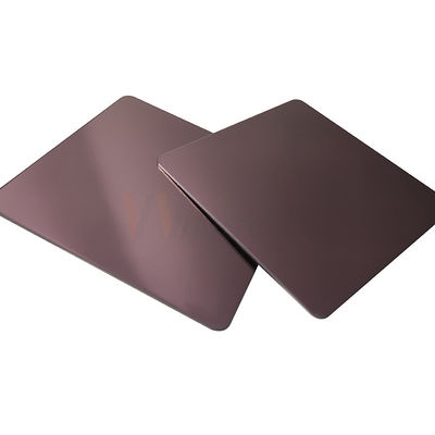 AISI Rose Gold 5x10 Tấm thép không gỉ 201 cán nguội Tấm gương 8k Kim loại