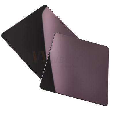 AISI Rose Gold 5x10 Tấm thép không gỉ 201 cán nguội Tấm gương 8k Kim loại