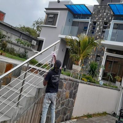 Lan can hiên bằng thép không gỉ 1000mm 1500mm Hàng rào inox Sân vườn Lắp đặt dễ dàng