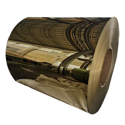 Hàn cuộn thép không gỉ cán nguội Titanium Gold Màu hoàn thiện bề mặt gương