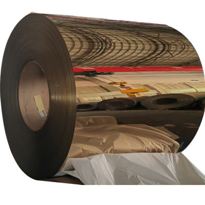 ASTM 201 304 316 Gương cuộn cán nguội bằng thép không gỉ với lớp phủ vàng hồng PVD