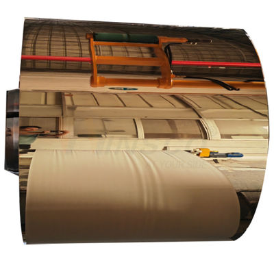 ASTM 201 304 316 Gương cuộn cán nguội bằng thép không gỉ với lớp phủ vàng hồng PVD
