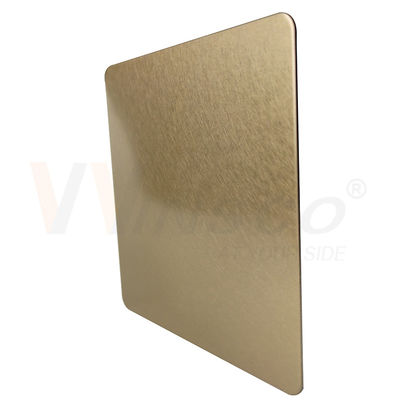 Tấm thép không gỉ trang trí 1219mm Kết thúc rung vàng sâm panh 201 304 316