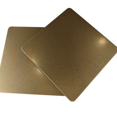 Tấm thép không gỉ trang trí 1219mm Kết thúc rung vàng sâm panh 201 304 316