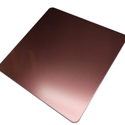 Tấm thép không gỉ trang trí 1250mm Đính hạt đã hoàn thành Vàng hồng Lớp 201 304 316
