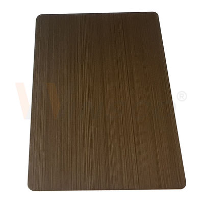 Tấm thép không gỉ trang trí 0,3-3 mm Tay đen chải màu vàng đồng Matt cán nguội