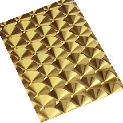 CD Hairline Titanium Gold 3D Laser SS 201 304 316 Tấm thép không gỉ trang trí
