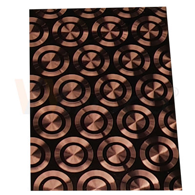 Hoa hồng vàng trang trí bằng thép không gỉ Tấm kim loại PVD màu CD đánh bóng 3D Laser cán nguội