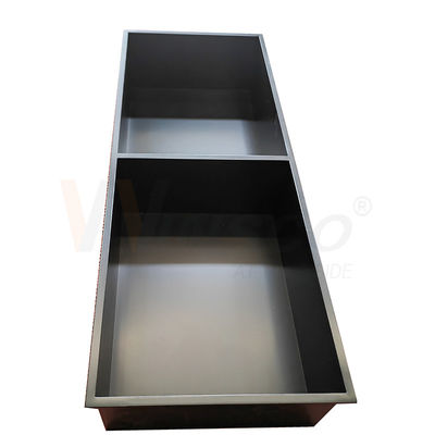 Đường chân tóc đã hoàn thành Chế tạo kim loại bằng thép không gỉ Khay rửa tay bằng titan đen