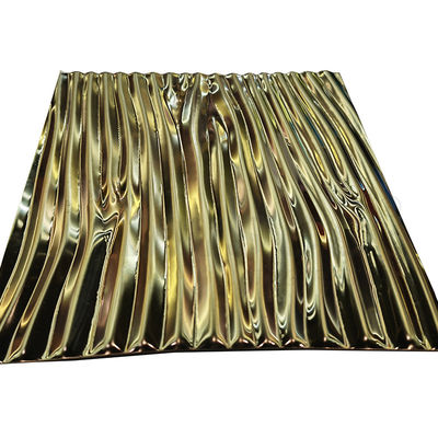Rãnh phun cát Tấm thép không gỉ dập nổi SS 201 304 316 Vàng titan