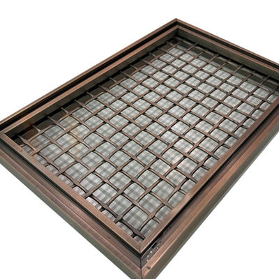 PVD Color Square Shape 316 Lưới thép không gỉ Tấm lưới cho bộ chia không gian