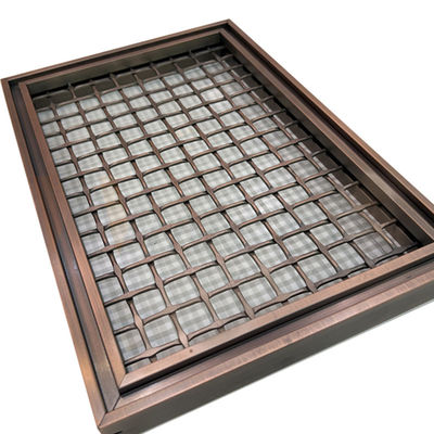 PVD Color Square Shape 316 Lưới thép không gỉ Tấm lưới cho bộ chia không gian