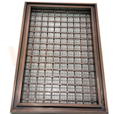 PVD Color Square Shape 316 Lưới thép không gỉ Tấm lưới cho bộ chia không gian