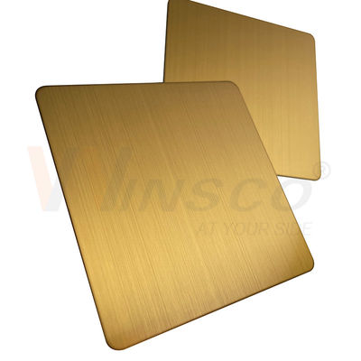 1219mmx2438mm JIS 201 304 316 Tấm chân tóc bằng thép không gỉ vàng titan