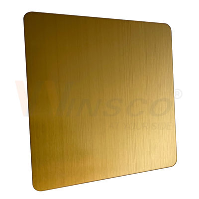 1219mmx2438mm JIS 201 304 316 Tấm chân tóc bằng thép không gỉ vàng titan