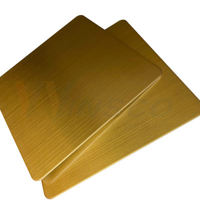 1219mmx2438mm JIS 201 304 316 Tấm chân tóc bằng thép không gỉ vàng titan
