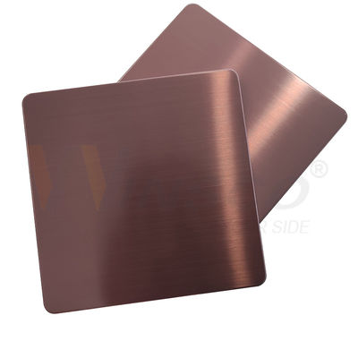 Tấm thép không gỉ chân tóc 1000x2000mm Vàng hồng DIN 201 304 316