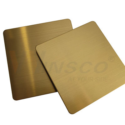 Za Brass Hairline Kết thúc thép không gỉ Màu vàng AFP SS 201 304 316 Sheet