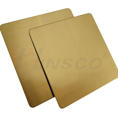 Za Brass Hairline Kết thúc thép không gỉ Màu vàng AFP SS 201 304 316 Sheet