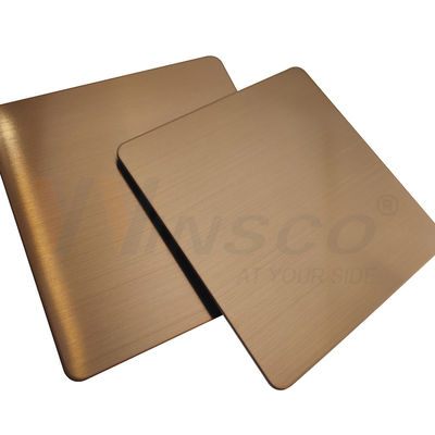 Satin Red Copper Hairline Tấm thép không gỉ 316l Hoàn thành AFP Phong cách trang trí mới