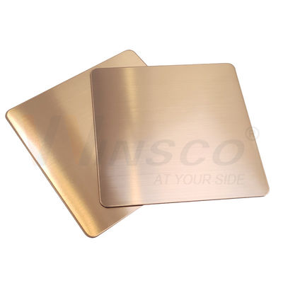 Satin Red Copper Hairline Tấm thép không gỉ 316l Hoàn thành AFP Phong cách trang trí mới