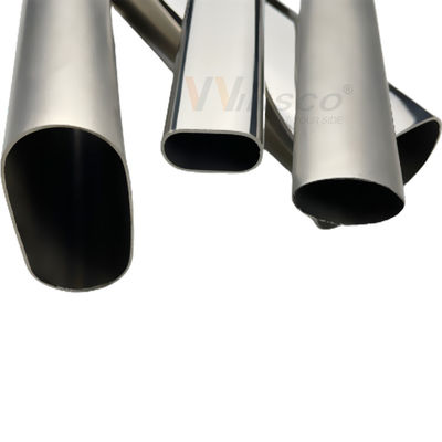 Aisi 201 304 316 Ống thép không gỉ hình bầu dục Inox Lan can cầu thang Hình elip Kích thước ống Trang trí tùy chỉnh