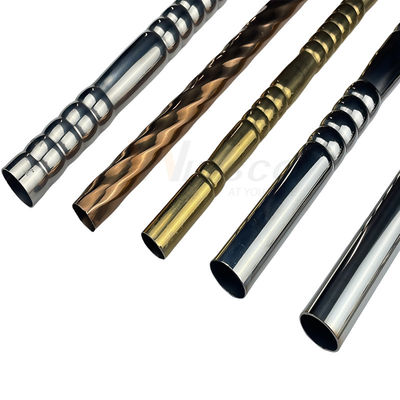 Ss Ống thép không gỉ trang trí có ren 0,3mm Hình dạng khác nhau Inox 201 304 316 Hoa văn dập nổi