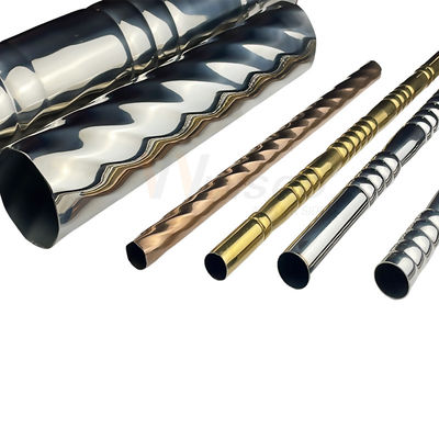 Ss Ống thép không gỉ trang trí có ren 0,3mm Hình dạng khác nhau Inox 201 304 316 Hoa văn dập nổi