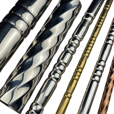 Ss Ống thép không gỉ trang trí có ren 0,3mm Hình dạng khác nhau Inox 201 304 316 Hoa văn dập nổi