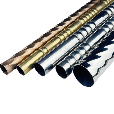 Ss Ống thép không gỉ trang trí có ren 0,3mm Hình dạng khác nhau Inox 201 304 316 Hoa văn dập nổi