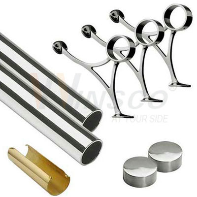 42.4mm 48.3mm 63.5mm Thép không gỉ Ống tròn Inox được đánh bóng bề mặt màu mờ Ống chân ray 201 304 316