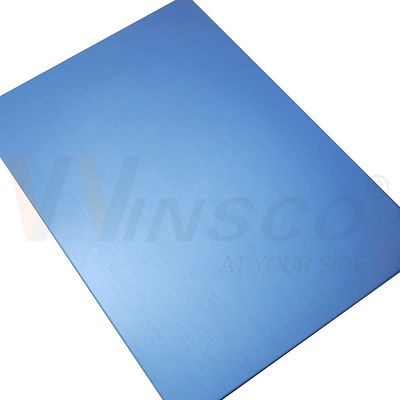 1000mmx2000mm Stainless Steel Satin Sheet trang trí Sapphire Blue Matte 0.4-3.0mm Độ dày tóc