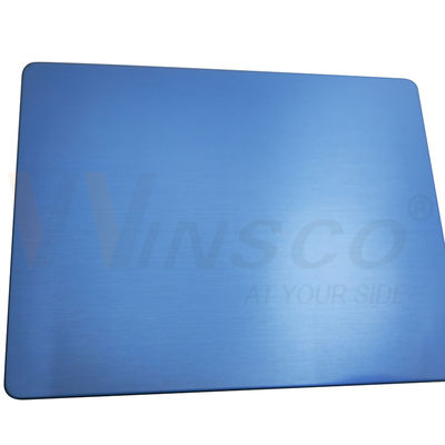 SS 201 Sắt tóc laminated lạnh Inox tấm kim loại 4' X 8' Blue Satin SS No.4 Bảng