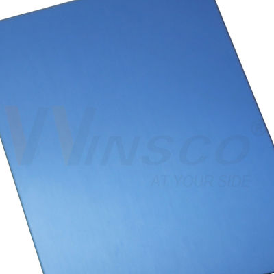 AISI 201 Hairline Stainless Steel Sheet Màu xanh PVD Màu trang trí Inox số 4 Bảng chải