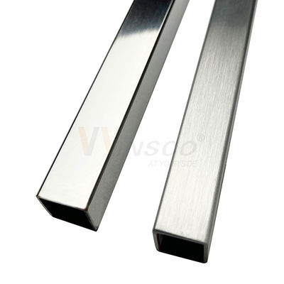 0.4mm-1.2mm Độ dày 6M Chiều dài ống thép không gỉ hình vuông 10mmx10mm Kích thước AISI 201 304 316 ống kim loại không gỉ
