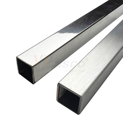SUS 201 304 316 20mmx20mm Kích thước Stainless Steel Square Pipe 0.6mm-2.0mm Bức tường dày ống thô gương bề mặt satin