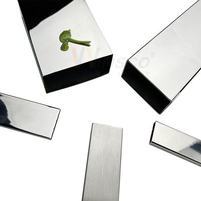 AISI 201 304 316 Xếp kết thúc gương satin 30mmx60mm Kích thước Stainless Steel Inox ống hình chữ nhật 0.5mm-2.7mm Độ dày