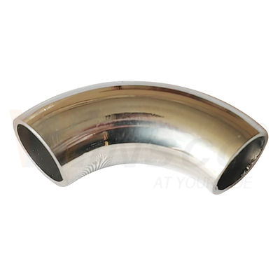Áo phản chiếu bề mặt satin 55mm Độ dài cung 12,7mm OD AISI 201 304 316 Thép không gỉ khuỷu tay 1,2mm 1,5mm Độ dày