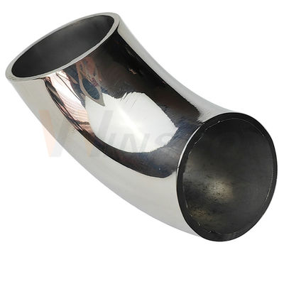 Sơn mịn satin Inox Baluster Fittings 201 304 316 Grade 25.4mm 1'' Dia 66mm Arc Stainless Steel 90 độ khuỷu tay