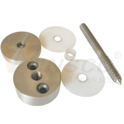 Hairline Đen satin M10 quảng cáo vít AISI 304 316 Stainless Steel Standoff Pin Glass Adaptor phù hợp cho 8mm-12mm 24mm