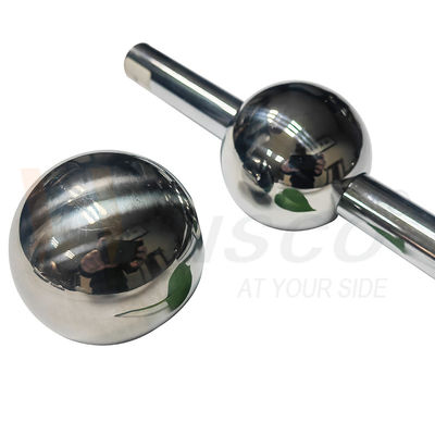 AISI 201 304 SS Handrail trang trí phụ kiện 51mm 60mm đường kính thép không gỉ Bóng rỗng cho 19mm đường ống tròn