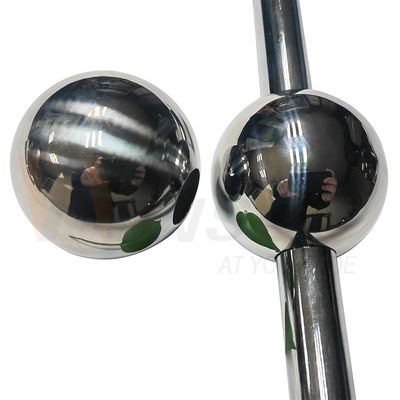 AISI 201 304 SS Handrail trang trí phụ kiện 51mm 60mm đường kính thép không gỉ Bóng rỗng cho 19mm đường ống tròn