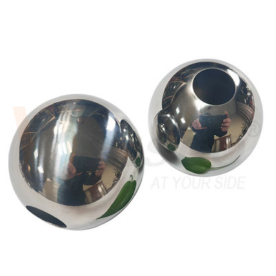 AISI 201 304 SS Handrail trang trí phụ kiện 51mm 60mm đường kính thép không gỉ Bóng rỗng cho 19mm đường ống tròn