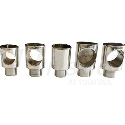 Đầu giữ thanh giằng inox SUS304 SUS316 bóng gương xước satin có lỗ bịt hoặc lỗ xuyên dùng cho phụ kiện tay vịn và lan can