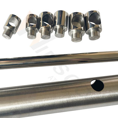 Đầu giữ thanh giằng inox SUS304 SUS316 bóng gương xước satin có lỗ bịt hoặc lỗ xuyên dùng cho phụ kiện tay vịn và lan can
